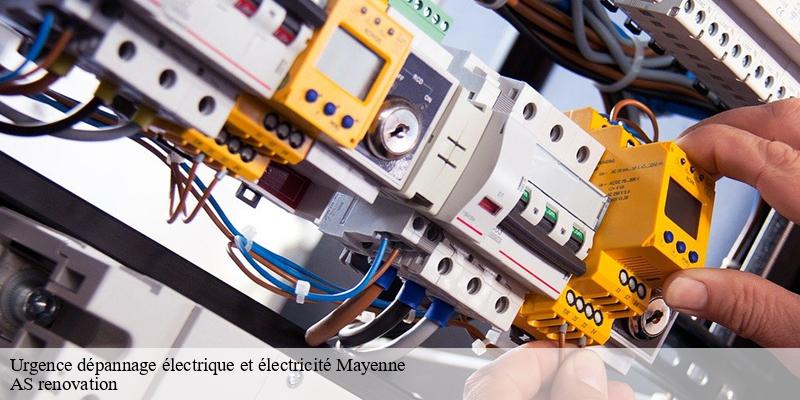 Urgence dépannage électrique et électricité 53 Mayenne  AS renovation