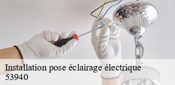 Installation pose éclairage électrique  ahuille-53940 AS renovation