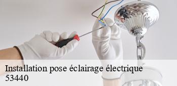 Installation pose éclairage électrique  aron-53440 AS renovation