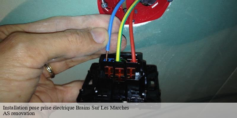 Installation pose prise électrique  brains-sur-les-marches-53350 AS renovation